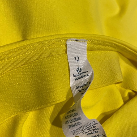 Lululemon ➰ ladies yellow thick strap w built in support tank CAN12 - Picture 2 of 2